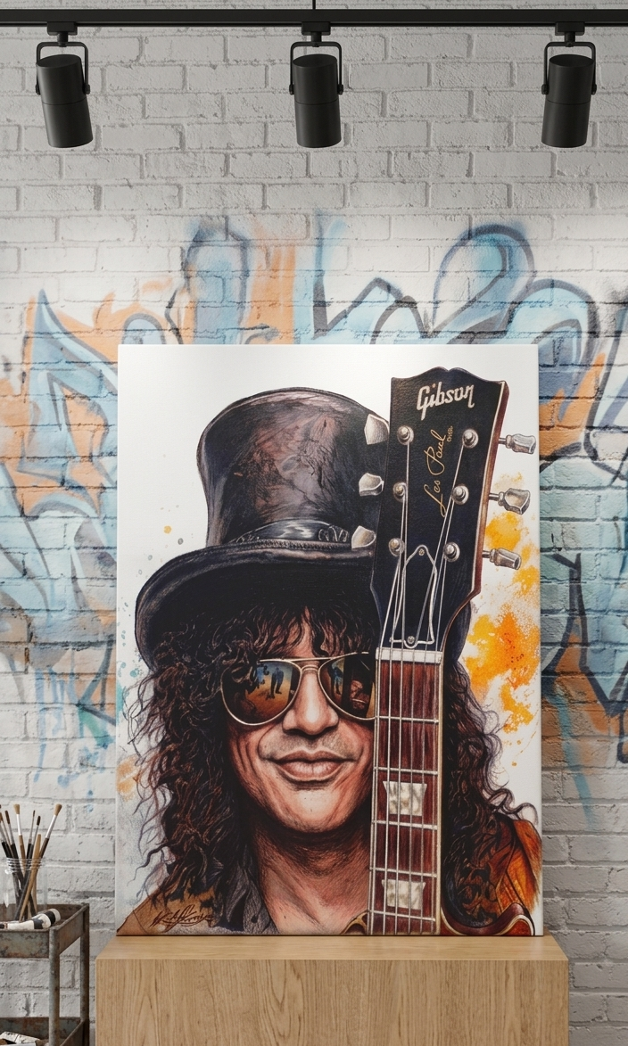 Slash (Guns N' Roses) - Premium Custom Canvas Print