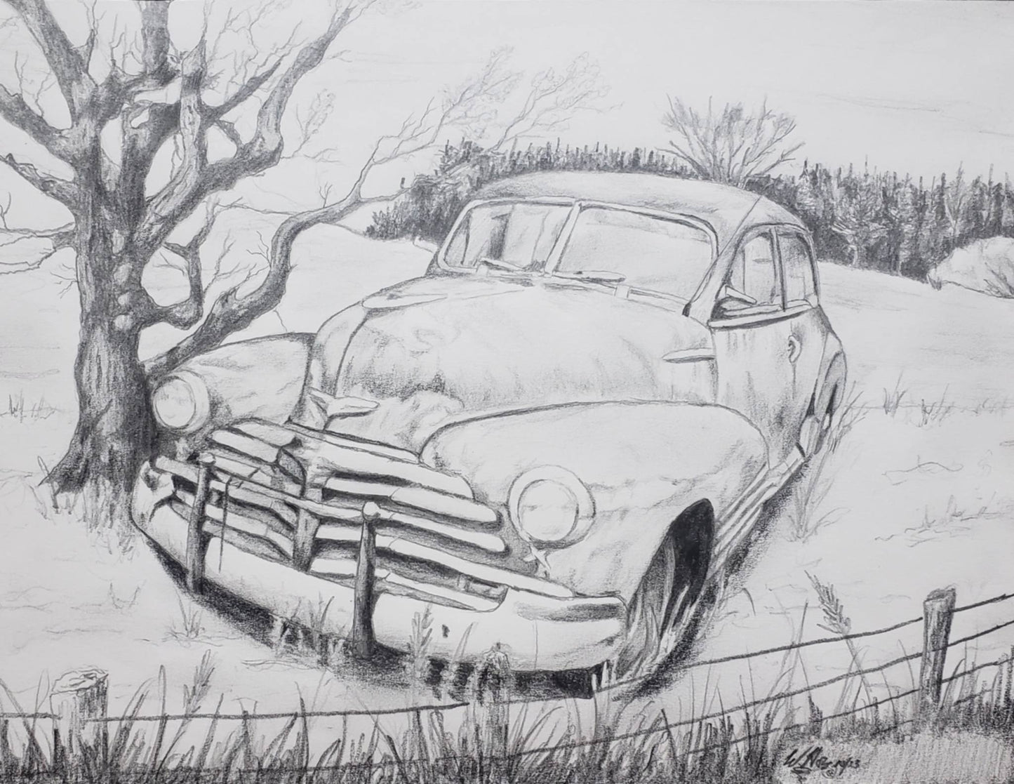 Vintage Field Find: Custom Sketch by Wallace Horn